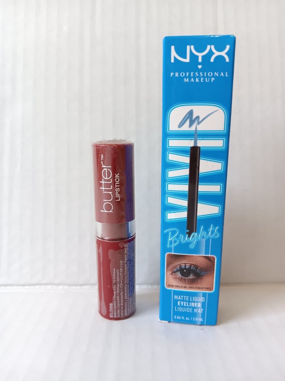 NYX Afternoon Heat Butter Lipstick & Cobalt Crush Liquid Eyeliner